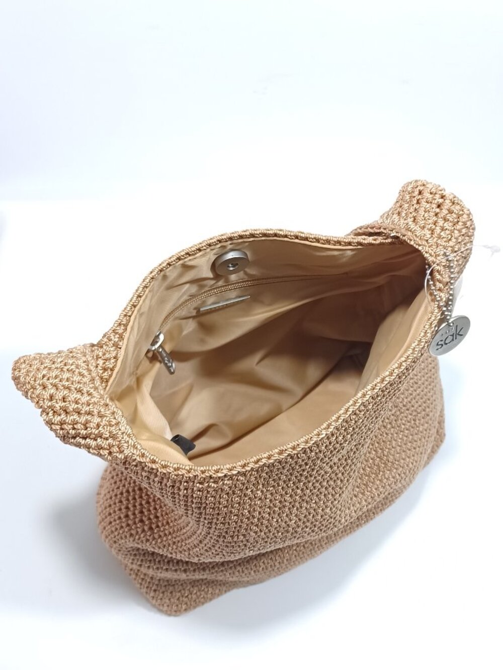 The Sak Crochet Elliot Lucca Tan Shoulder Bag Single Strap - Picture 5 of 12